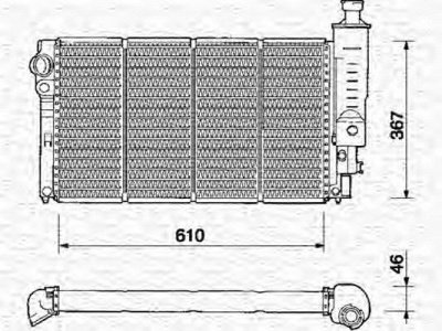 MAGNETI MARELLI 350213341000 -  Радиатор, охлаждение двигателя